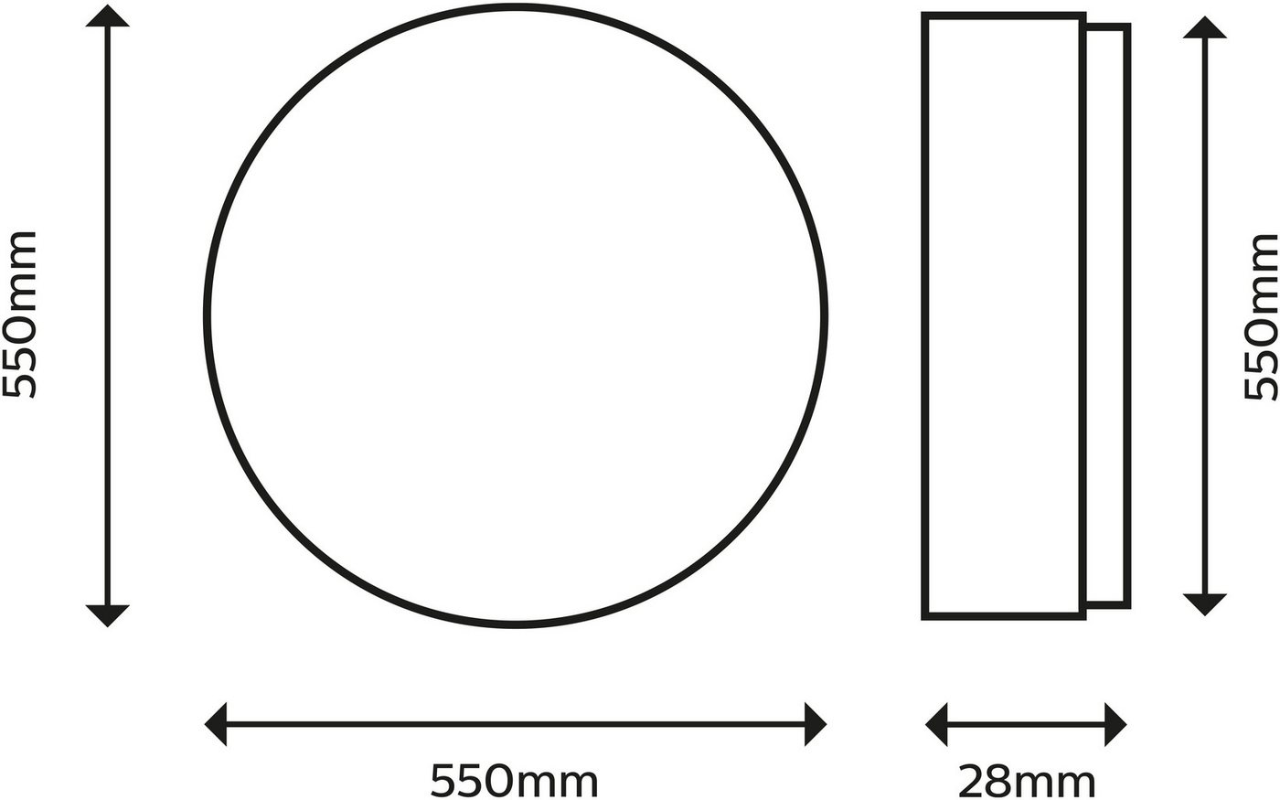 Philips LED-Panel Superslim SceneSwitch CL550 36 W 3600,m 2700 K Weiß Bild 2