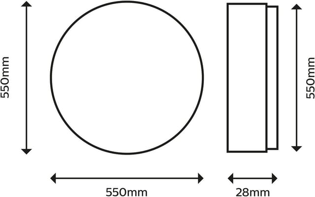 Philips LED-Panel Superslim SceneSwitch CL550 36 W 3600,m 2700 K Schwarz