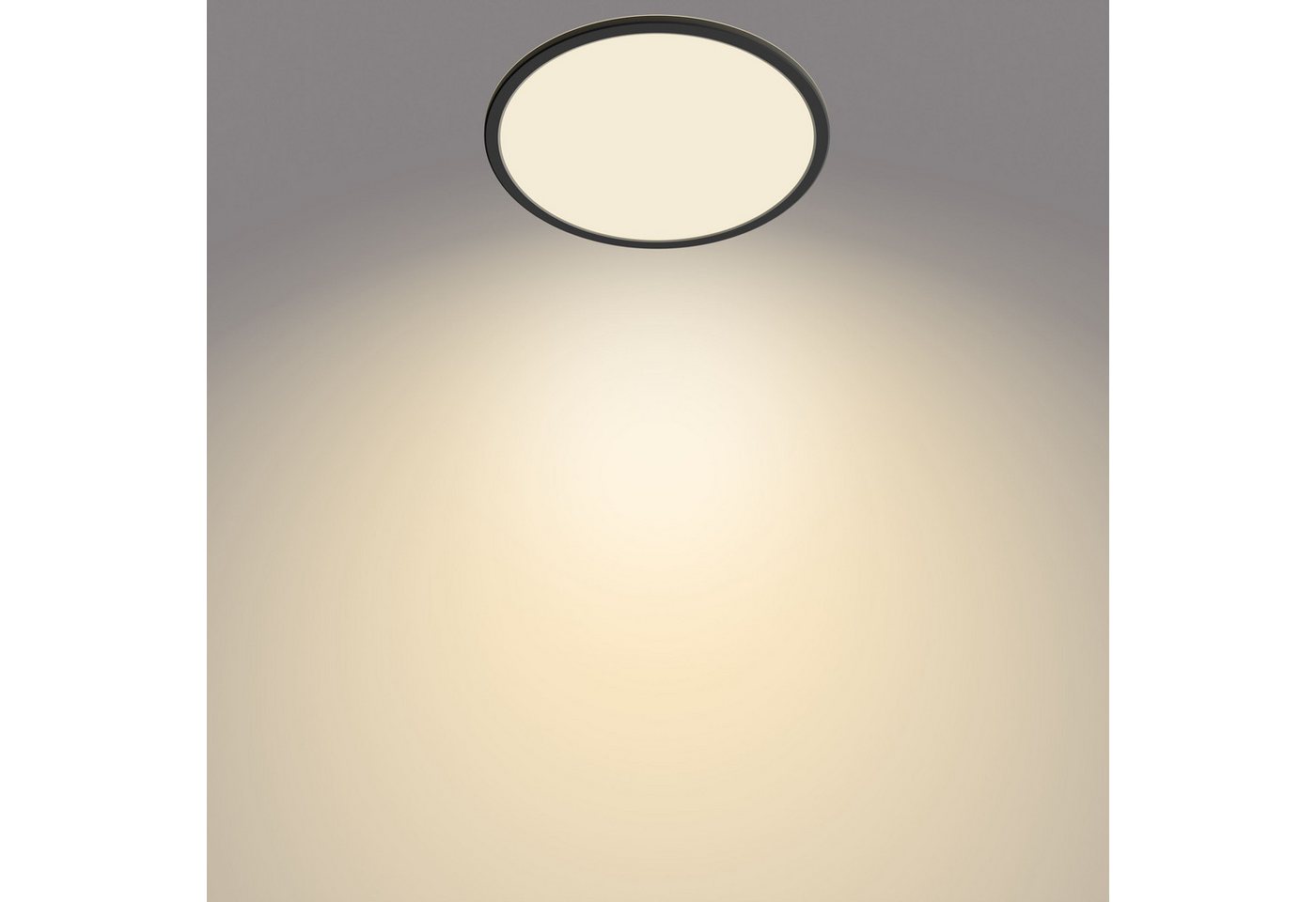 Philips LED-Deckenleuchte Superslim SceneSwitch 18 W IP44 1500,m 2700 K Schwarz Bild 3