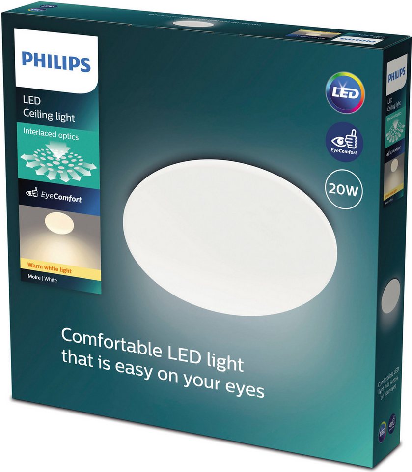 Philips LED-Deckenleuchte Moire CL200 20 W 2700 Weiß