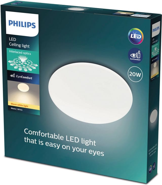 Philips LED-Deckenleuchte Moire CL200 20 W 2700 Weiß