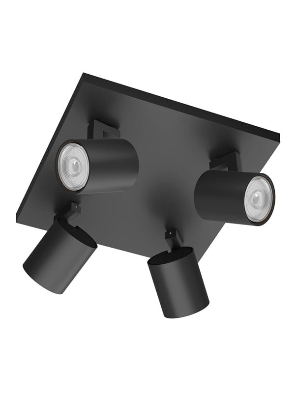 Philips LED-Spot myLiving Runner 4-flammig 4x20 W Schwarz exkl.,m