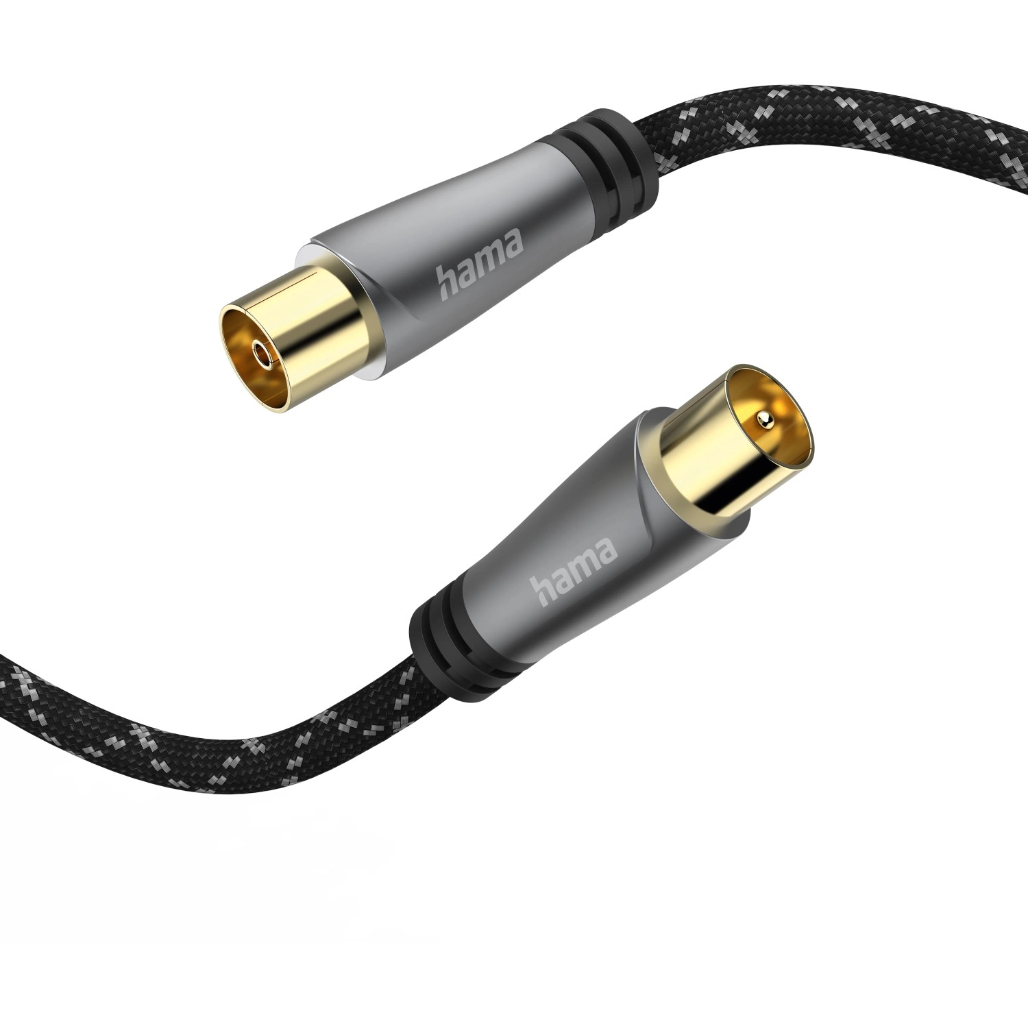 Hama Antennen-Kabel Vergoldet Koax-Stecker - Koax-Kupplung 120 dB 5 m