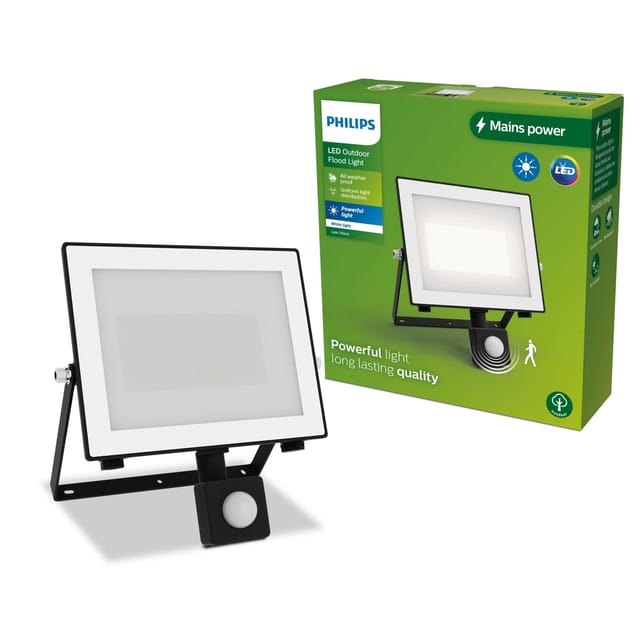 Philips Outdoor Flutlicht Lois Bewegungssensor 3.000 K 4.500,m Schwarz