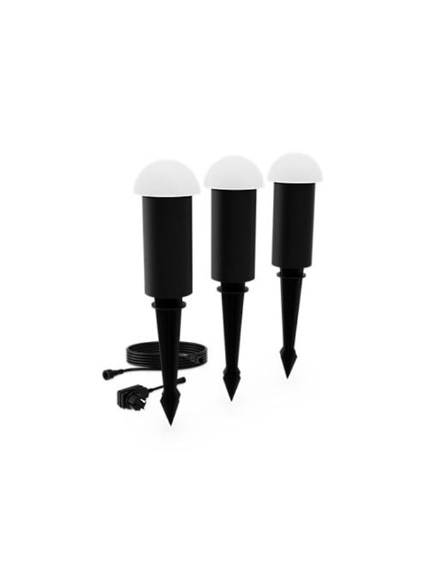 Philips Sockelleuchte Edwina Niedervolt Spiess Schwarz 3er Set