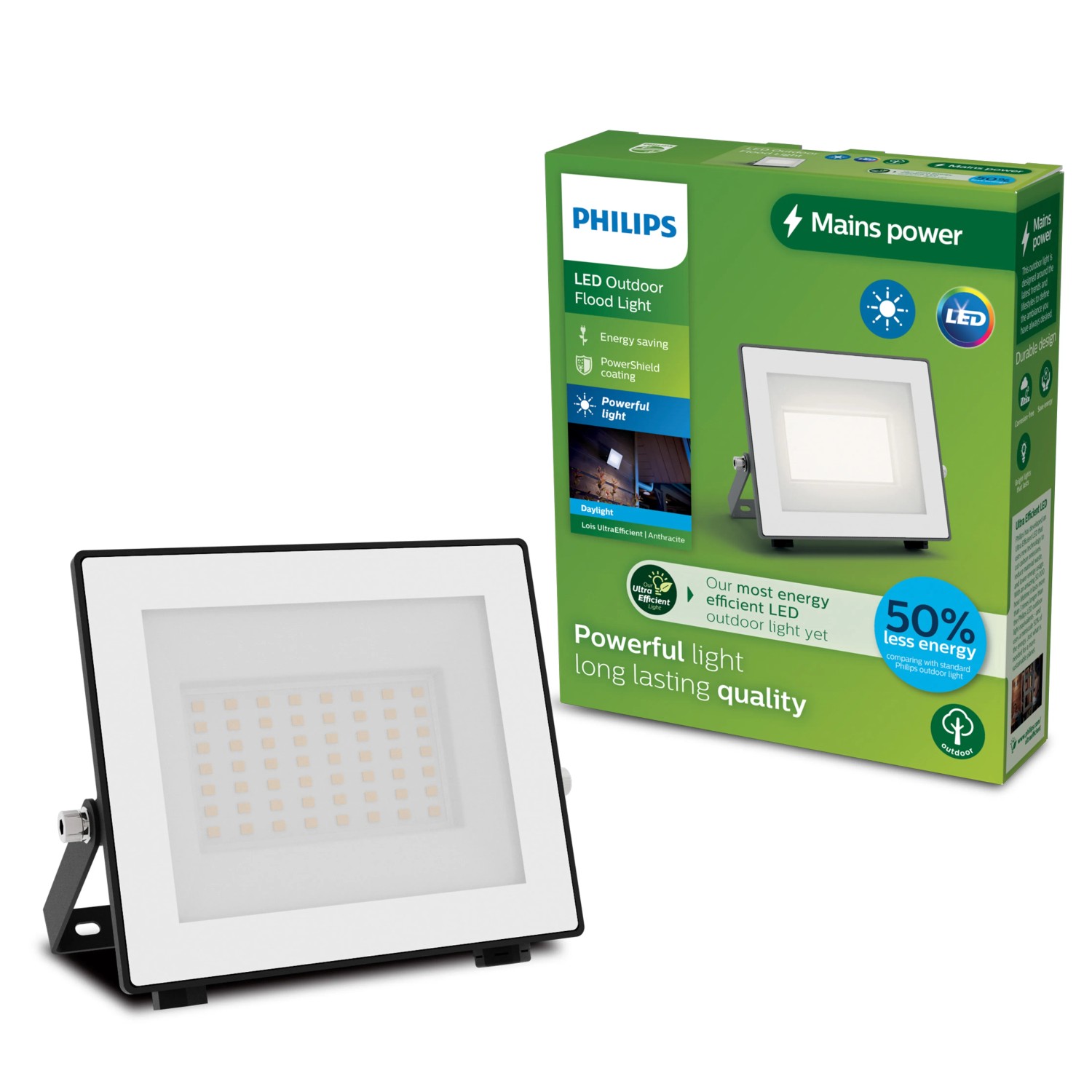 Philips Flutlicht Lois UltraEffizient 5.000 K 2.650,m Anthrazit