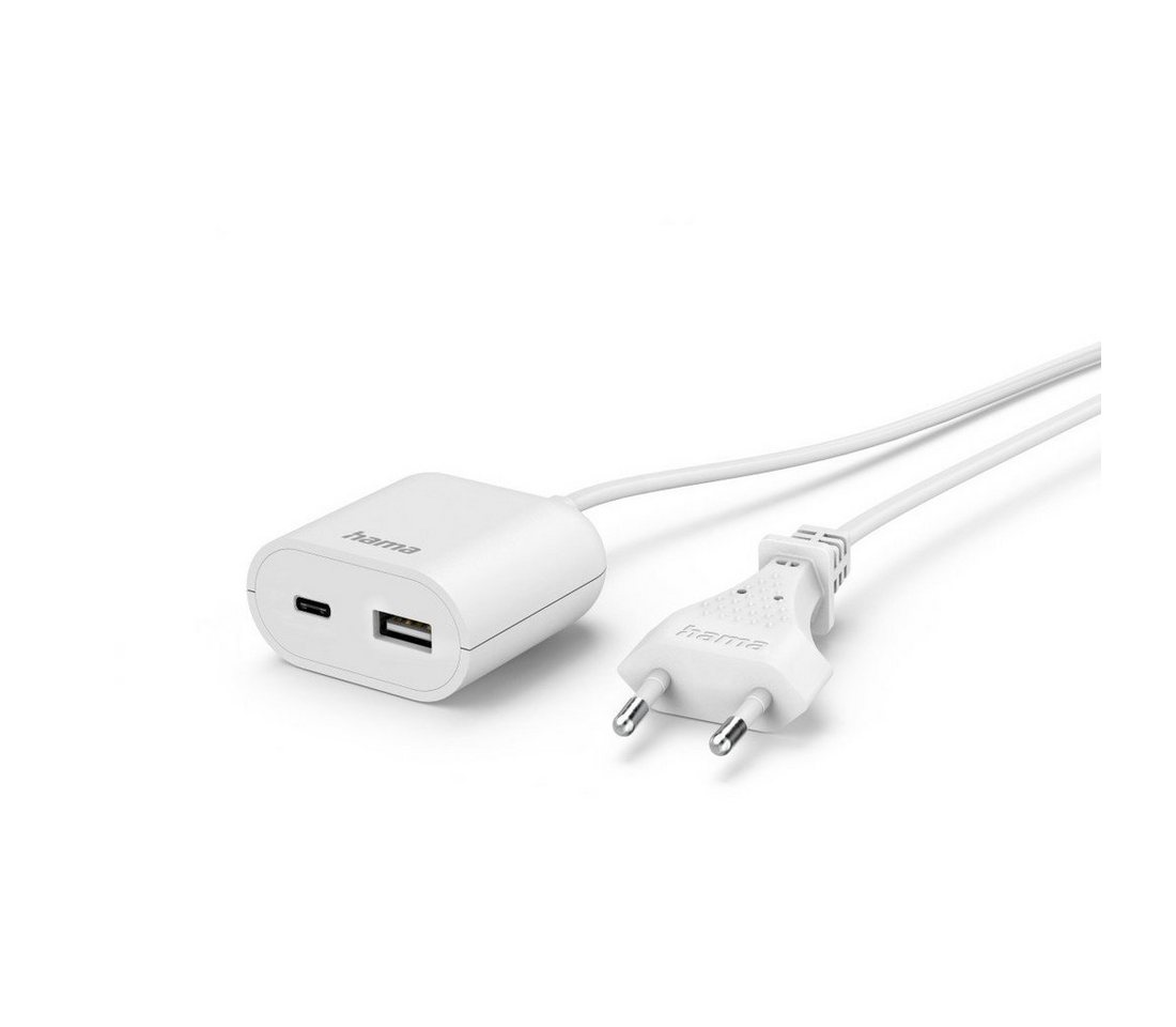 USB-Netzteil mit 1,9 m,angem Kabel 3,5A 1x USB-A 1x USB-C Weiß Bild 4