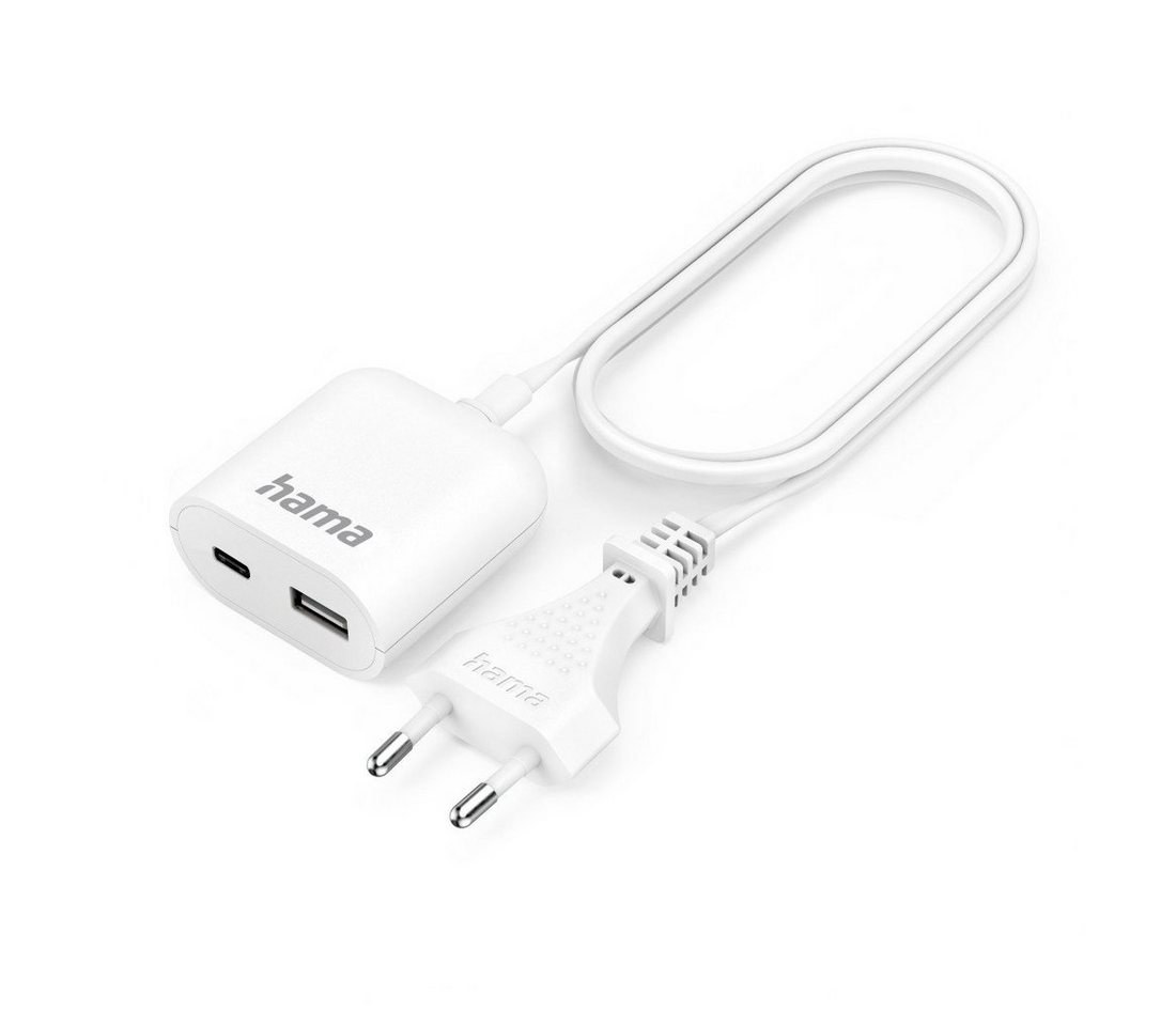 USB-Netzteil mit 1,9 m,angem Kabel 3,5A 1x USB-A 1x USB-C Weiß Bild 5