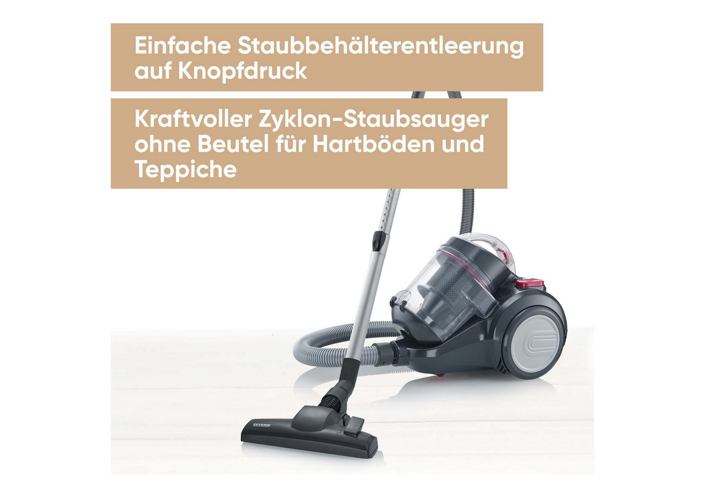 Severin Zyklon-Staubsauger CY 7089 inkl. Parkettdüse Bild 4
