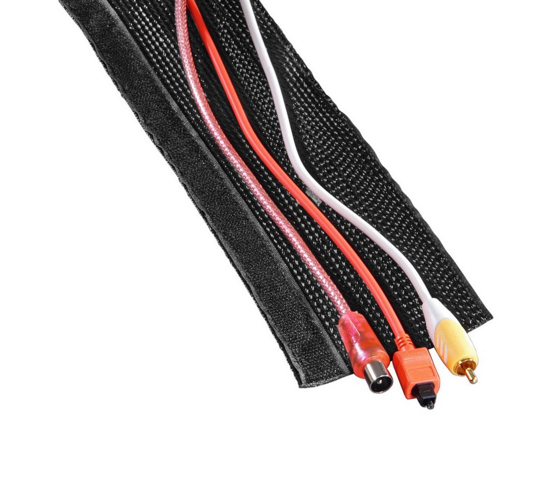 Hama Flexibler Gewebe-Kabelschlauch Universal 20 mm - 40 mm 1,8 m Schwarz