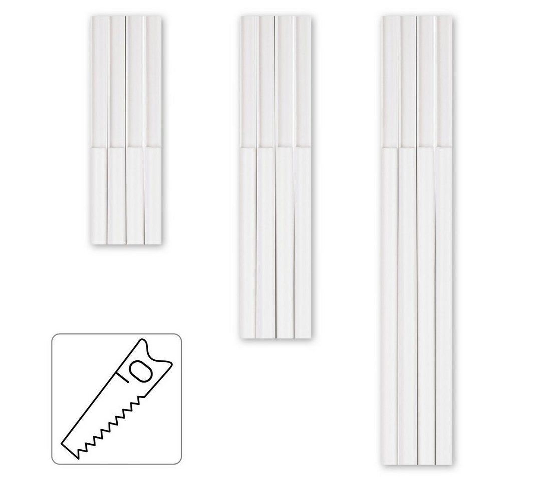 Hama Kabelkanal Selbstklebend PVC Halbrund 100 cm x 1,1 cm x 1 cm Weiß 4 Stück Bild 3