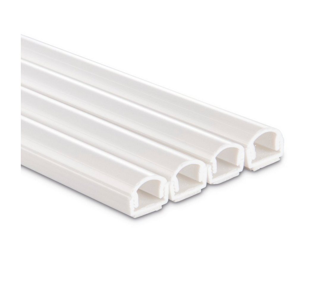 Hama Kabelkanal Selbstklebend PVC Halbrund 100 cm x 1,1 cm x 1 cm Weiß 4 Stück Bild 5