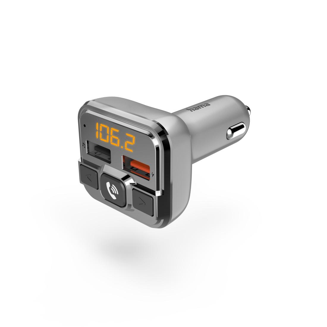 Hama Bluetooth FM-Transmitter für Autoradio Freisprecheinrichtung 2 x USB-Port