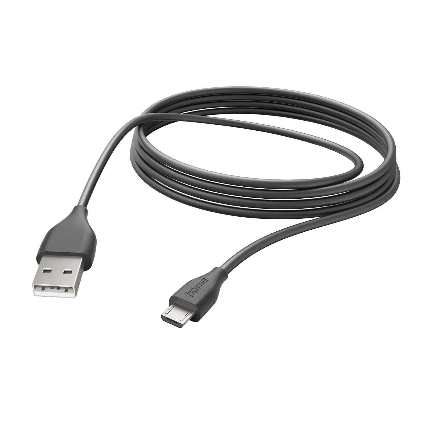 Hama Ladekabel USB-A Micro-USB 3 m Schwarz