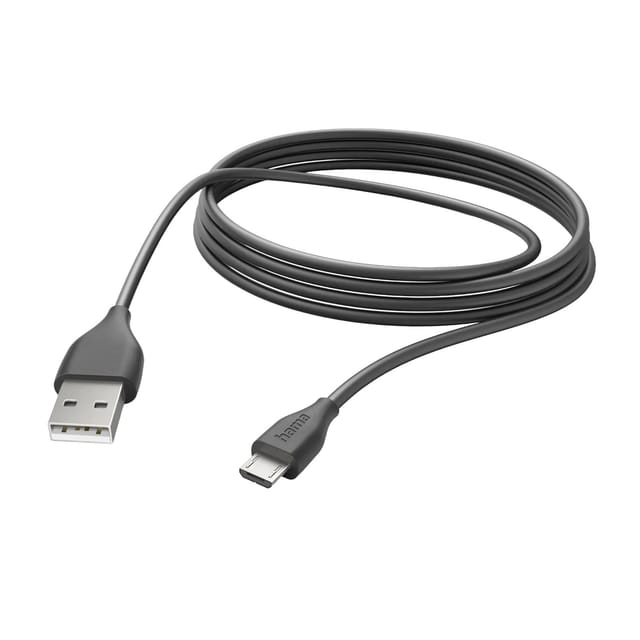 Hama Ladekabel USB-A Micro-USB 3 m Schwarz