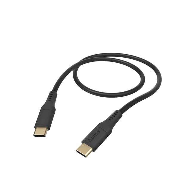 Hama Ladekabel Flexible USB-C Silikon 1,5 m Schwarz