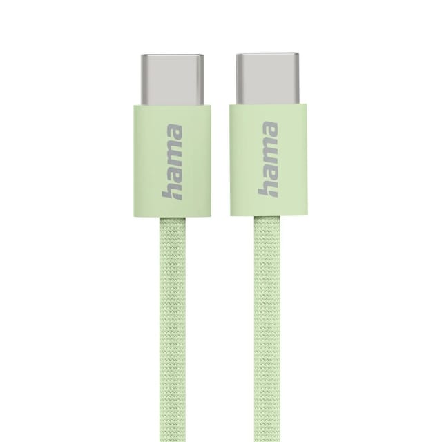 Hama Ladekabel Fabric Nylon USB-C 1 m Grün