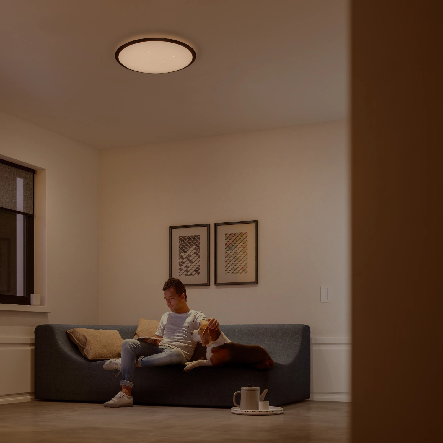Philips LED-Deckenleuchte Cavanal Weiß rund Ø 38,6 cm