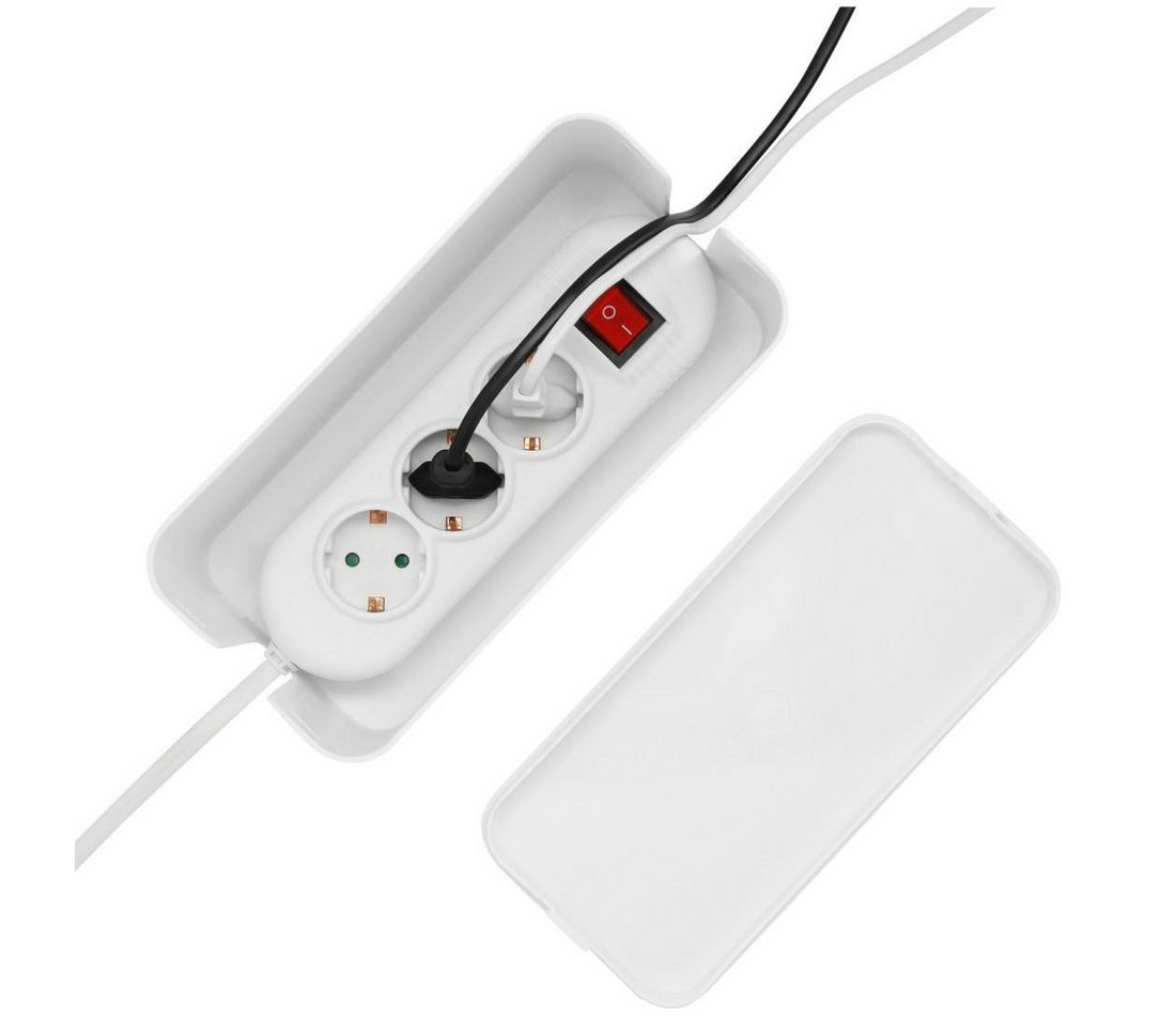 Hama Kabelbox Mini für Steckdosenleiste 23,5 cm x 11,5 cm x 12 cm Weiß Bild 4