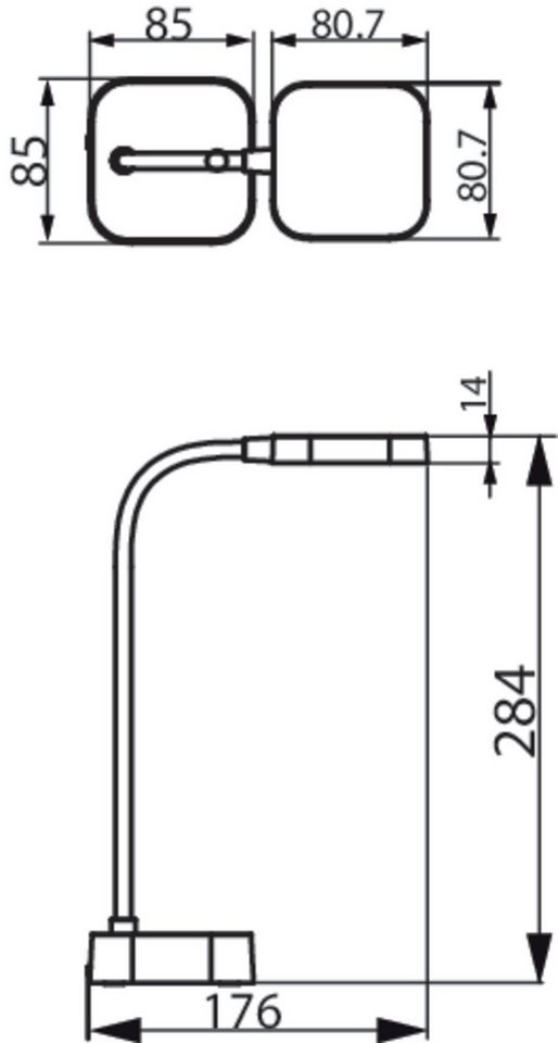 Philips Schreibtischleuchte Rock 5 W 5000 K 90,m mit Akkubetrieb Weiß Bild 5