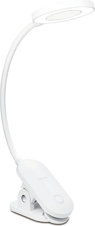Philips Schreibtischleuchte Forys 5 W 4000 K 200,m mit Clip und Akkubetrieb