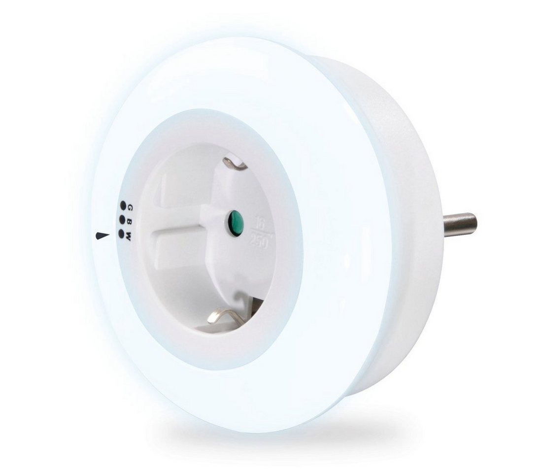 Hama LED-Nachtlicht Circle Colour mit integrierter Steckdose Lichtsensor Bild 2