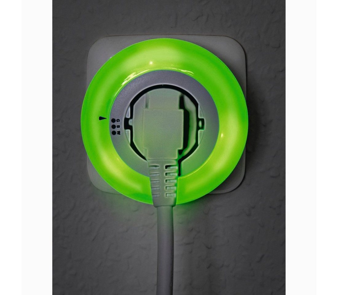 Hama LED-Nachtlicht Circle Colour mit integrierter Steckdose Lichtsensor Bild 3