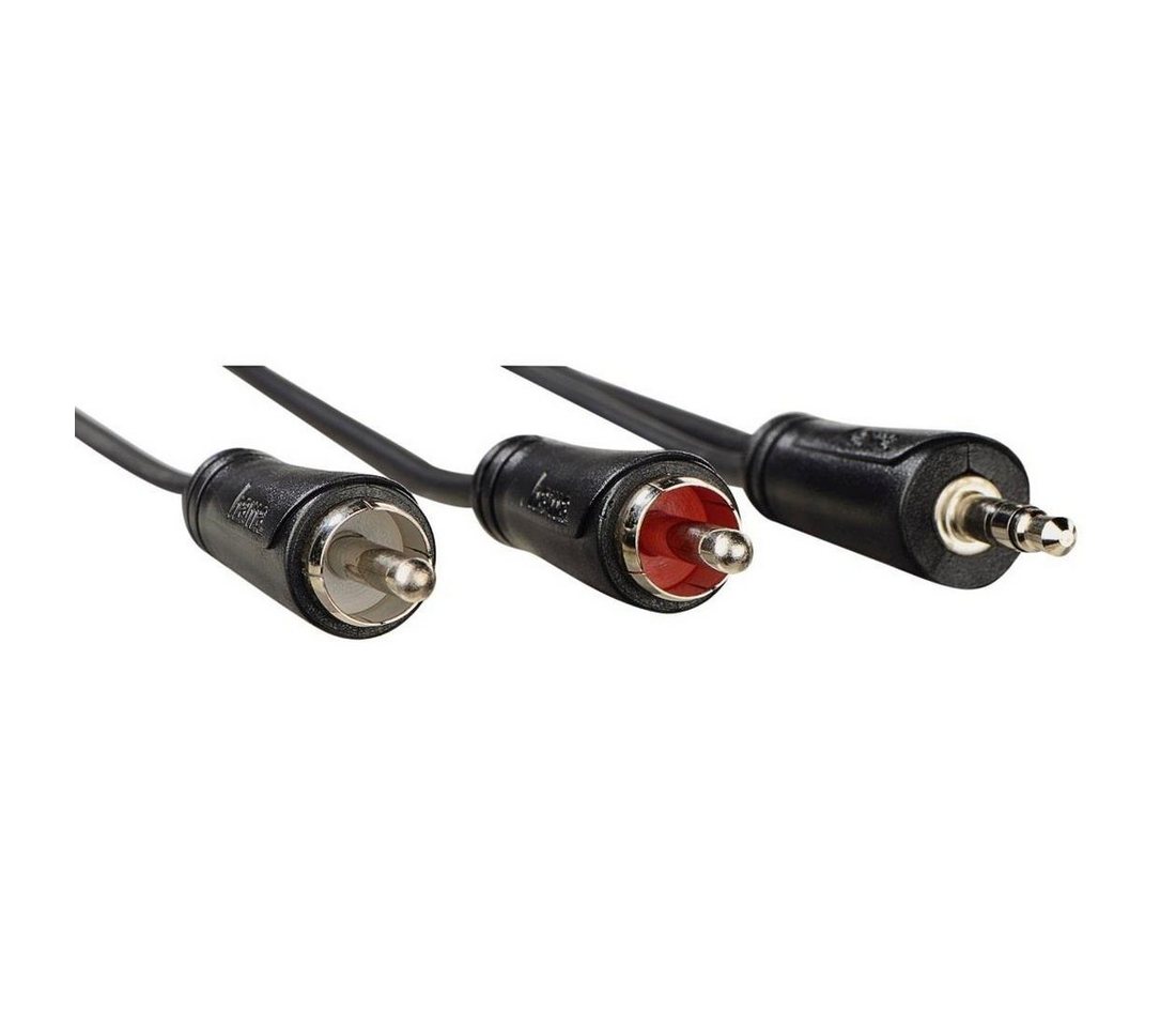 Hama Audio-Kabel 3,5 mm-Klinken-Stecker/2 Cinch-Stecker Stereo Schwarz 1,5 m