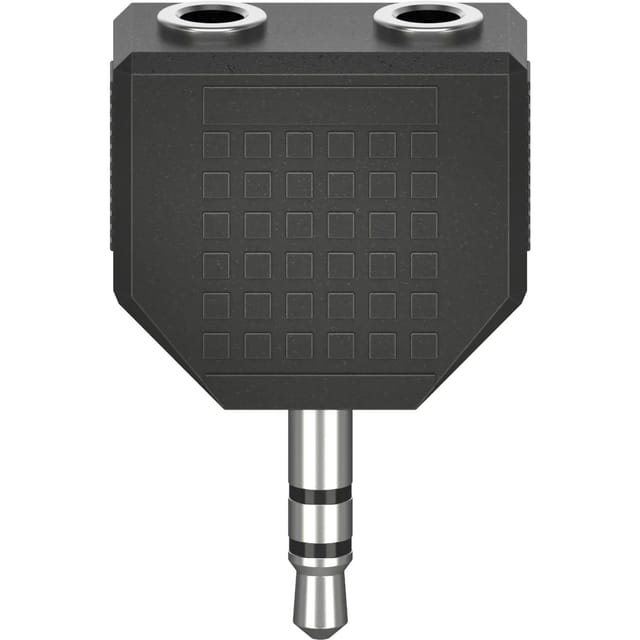 Hama Audio-Adapter 3,5 mm-Klinken-Stecker/2 3,5 mm-Klinken-Kupplung Schwarz
