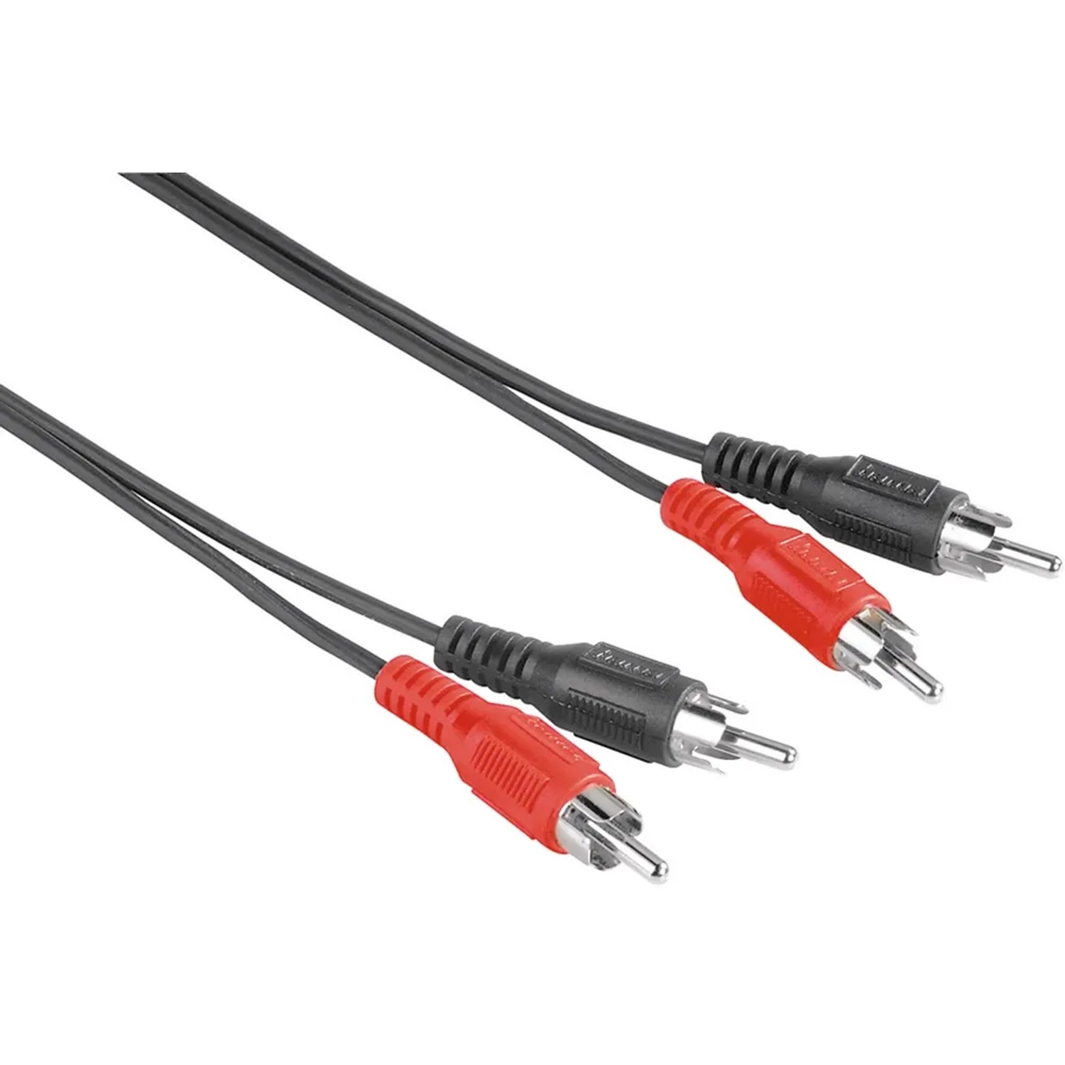 Hama Audio-Kabel 2 Cinch-Stecker/2 Cinch-Stecker Schwarz 2,5 m
