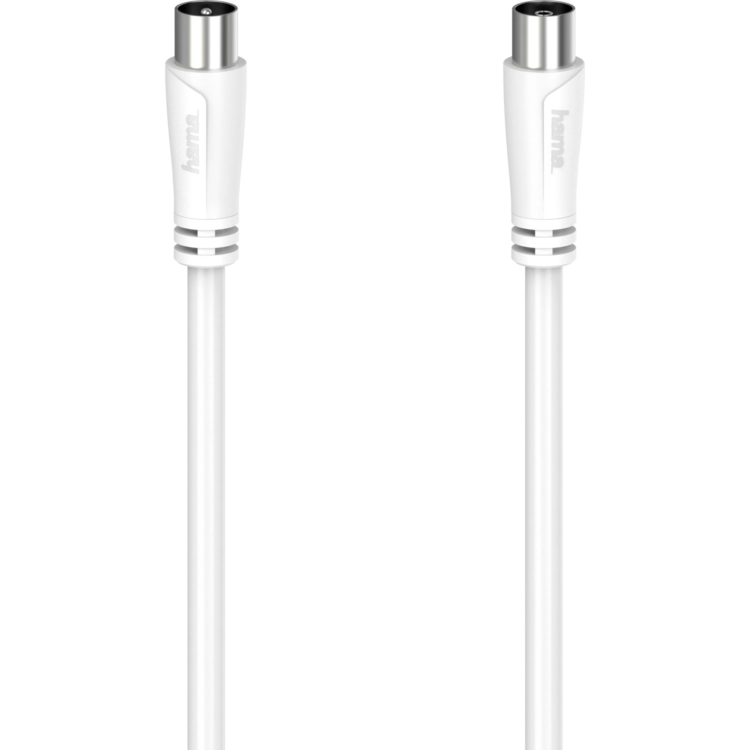 Hama Antennen-Kabel Koax-Stecker/Koax-Kupplung 90 dB Weiß 5 m