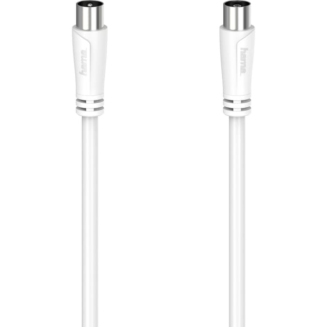 Hama Antennen-Kabel Koax-Stecker/Koax-Kupplung 90 dB Weiß 1,5 m