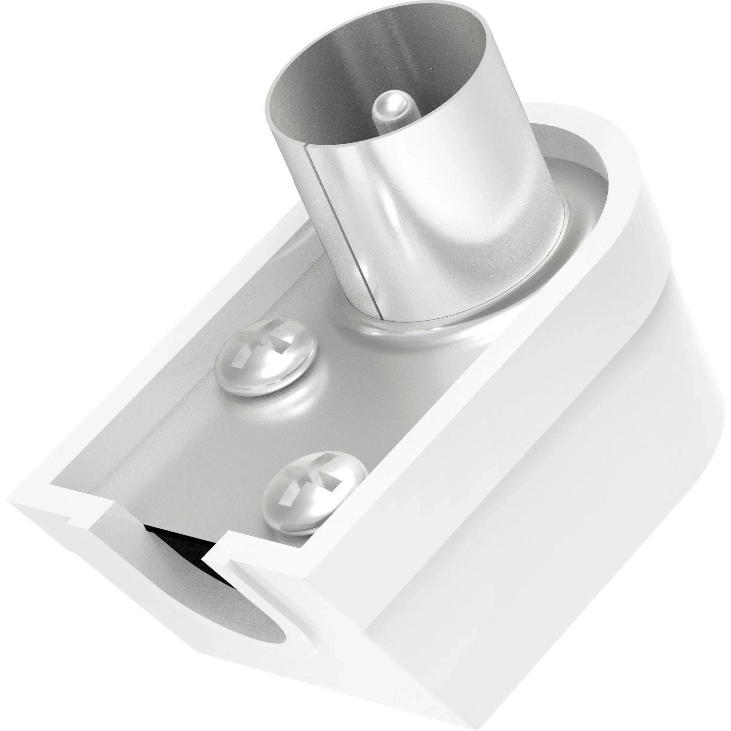 Hama Antennen-Stecker Koax-Winkel Schraubbar Weiß