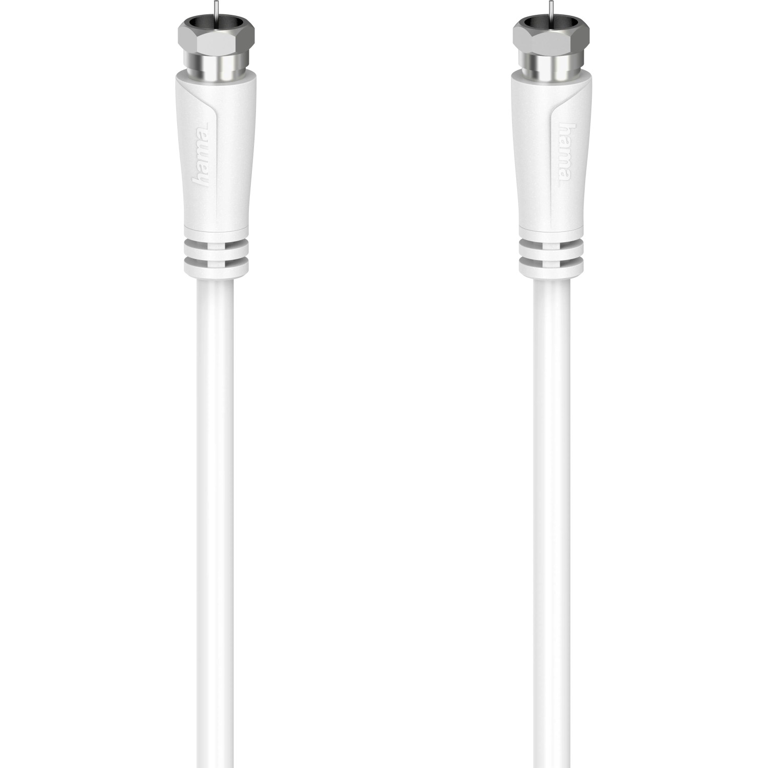 Hama Antennen-Kabel SAT-Anschlusskabel F-Stecker/F-Stecker 90 dB Weiß 3 m