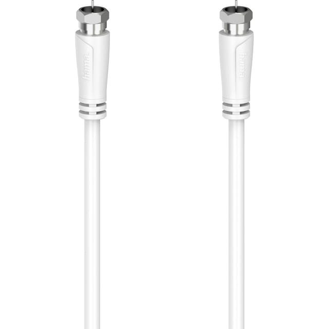Hama Antennen-Kabel SAT-Anschlusskabel F-Stecker/F-Stecker 90 dB Weiß 3 m