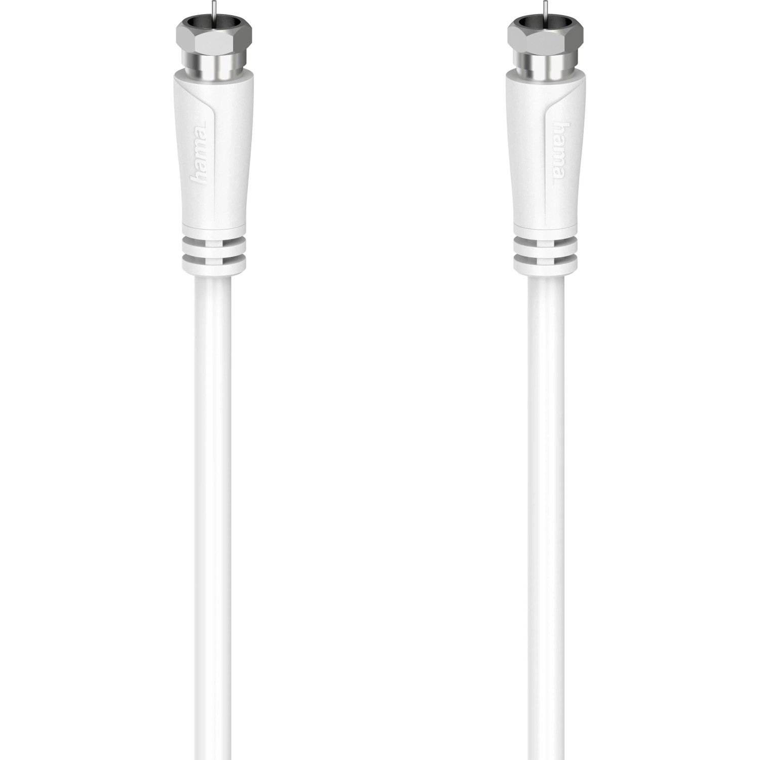 Hama Antennen-Kabel SAT-Anschlusskabel F-Stecker/F-Stecker 90 dB Weiß 5 m
