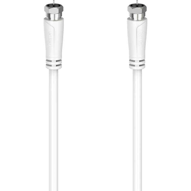 Hama Antennen-Kabel SAT-Anschlusskabel F-Stecker/F-Stecker 90 dB Weiß 5 m