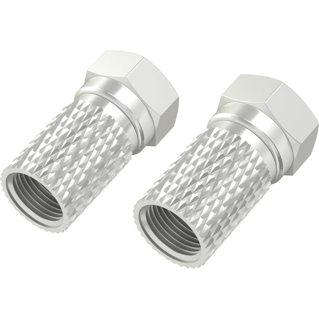 Hama Antennen-Adapter-Set F-Stecker 6,8 mm Schraubbar Silber 4 Stück