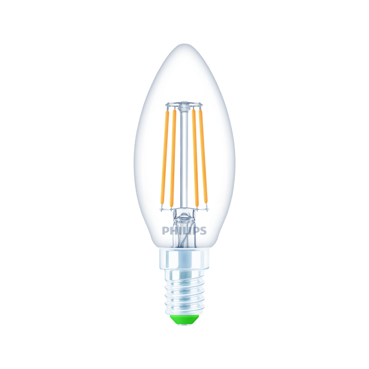 Philips LED-Leuchtmittel E14 Kerzenform 2,3 W 485,m 9,7 x 3,5 cm Klar
