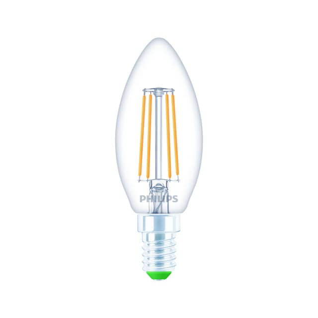 Philips LED-Leuchtmittel E14 Kerzenform 2,3 W 485,m 9,7 x 3,5 cm Klar