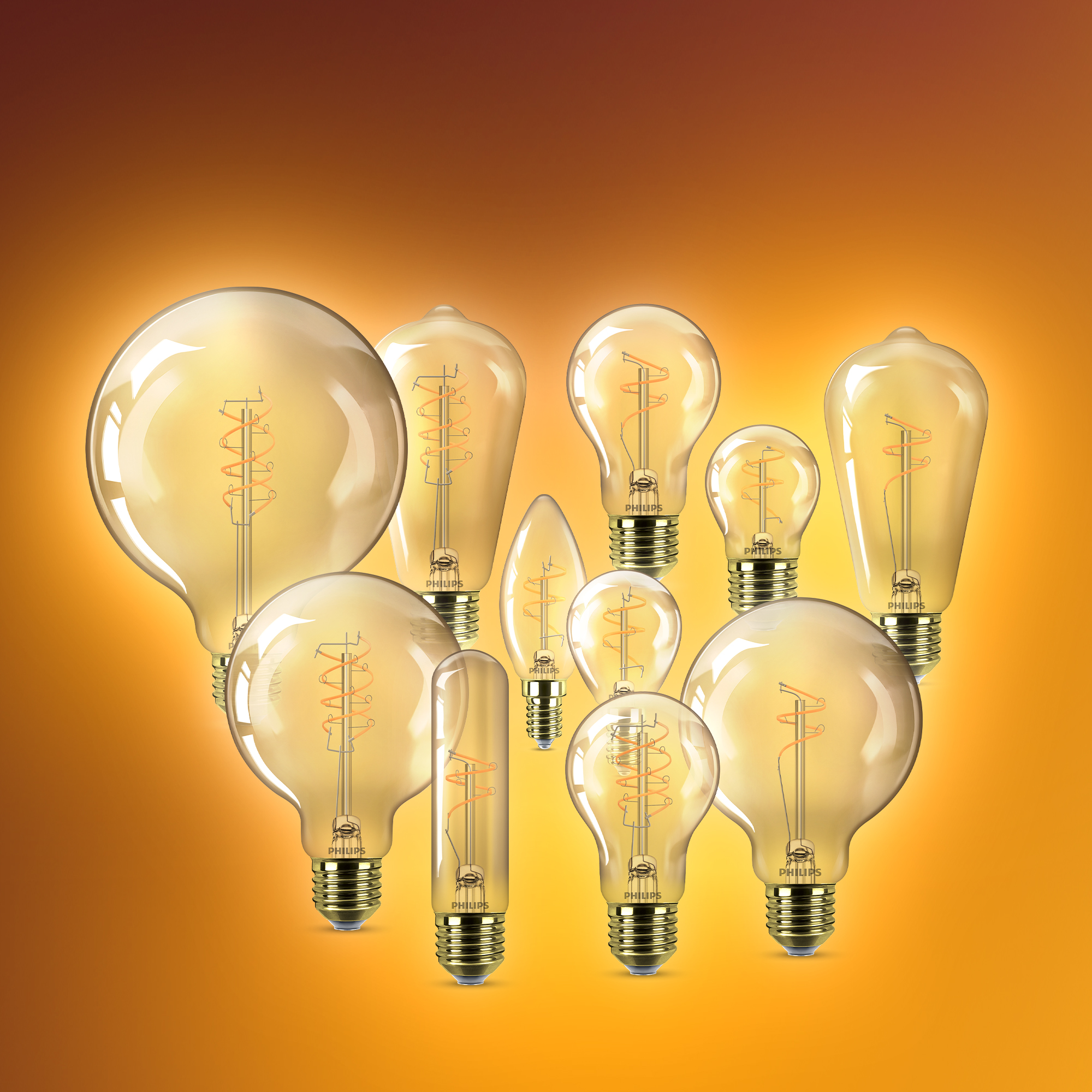 Philips LED-Leuchtmittel 'Vintage LED' dimmbar Edison gold E27 3,1 W 270 lm warmweiß Bild 3