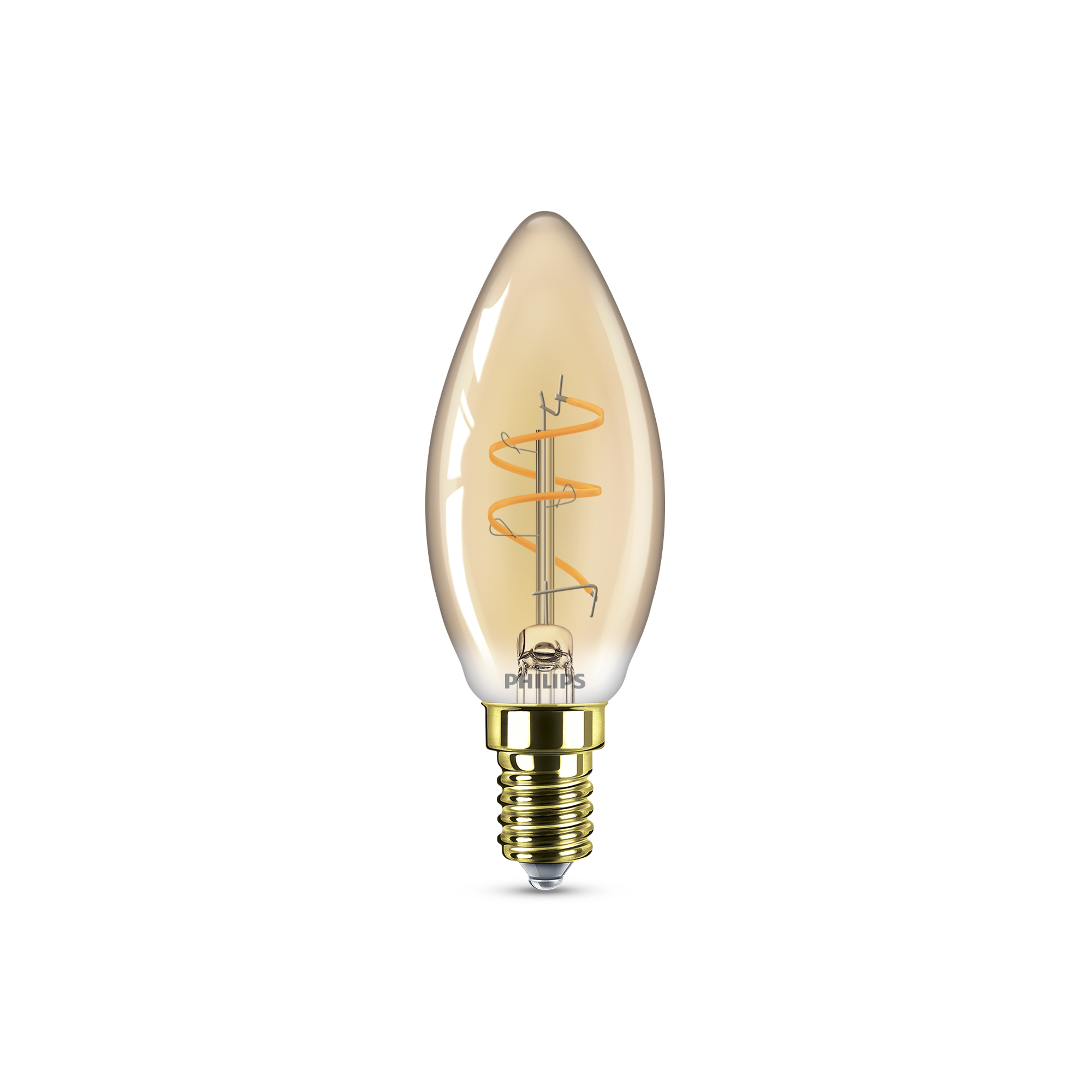 Philips LED-Leuchtmittel 'Vintage LED' dimmbar Kerze gold E14 2,7 W 180 lm warmweiß Bild 2