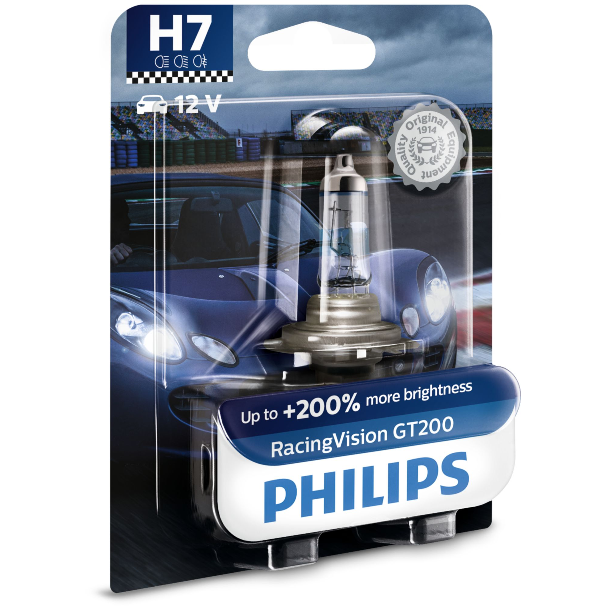 Philips Fahrzeugscheinwerferlampe 'RacingVision GT200 H7' 55 W 12 V Bild 3