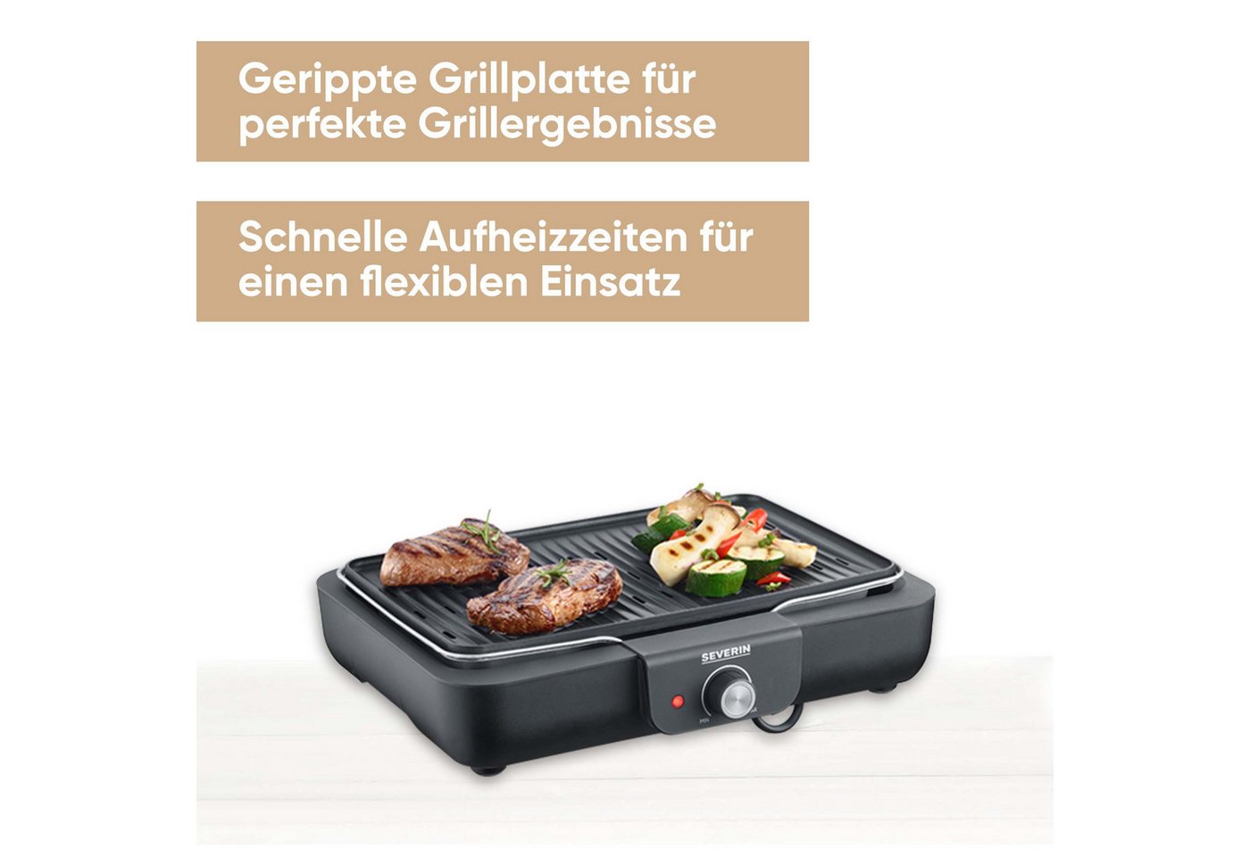 Severin Elektro-Planchagrill 'PG 8556' mit Grillplatte 2300 W Bild 3