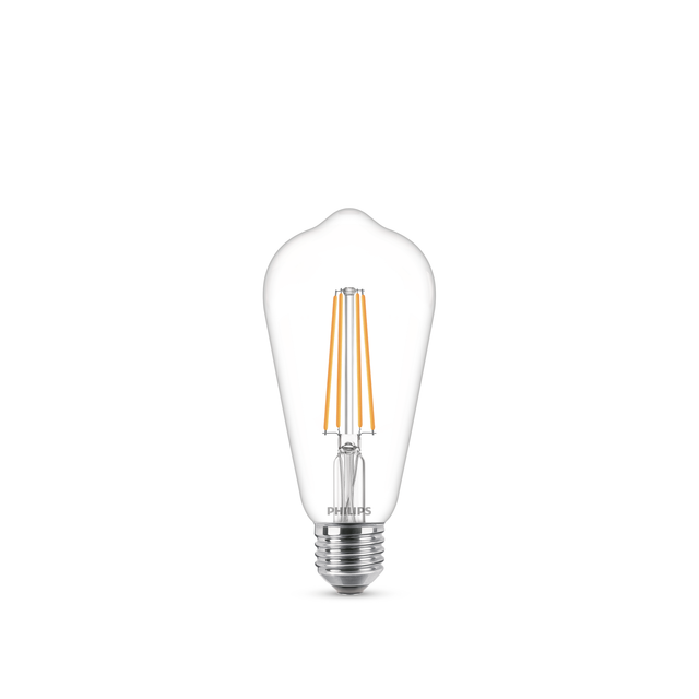 Philips LED-Leuchtmittel Edison klar E27 4,3 W 470 lm warmweiß