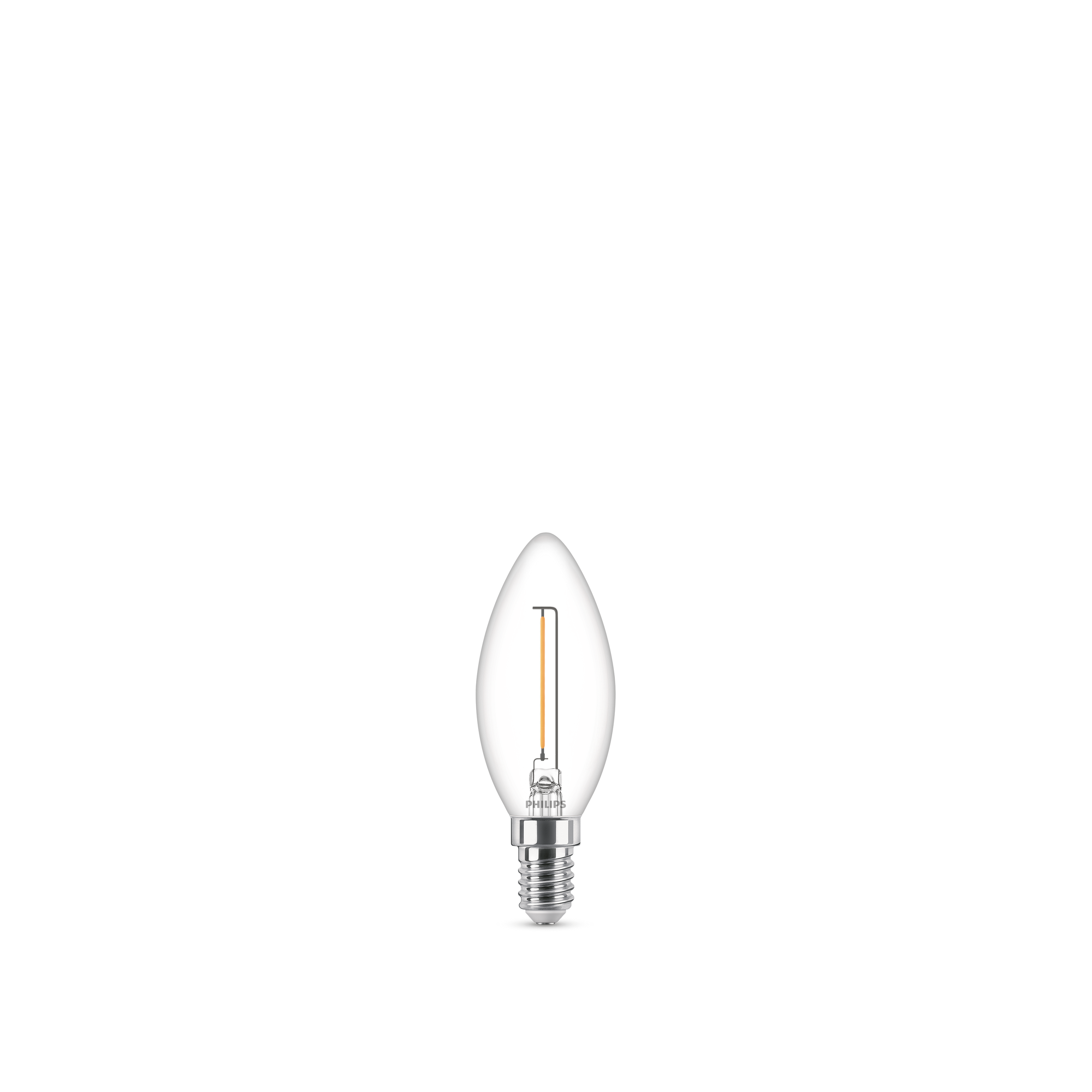 Philips LED-Leuchtmittel Kerze klar E14 1,4 W 136 lm warmweiß