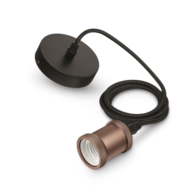 Philips Schnurpendel 'Vintage Cord' E27 roségold 2m