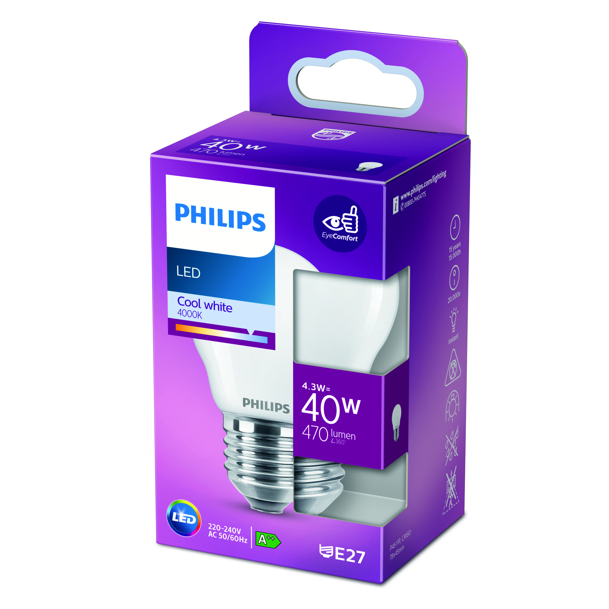 Philips LED-Leuchtmittel 'LEDclassic' E27 neutralweiß Bild 2