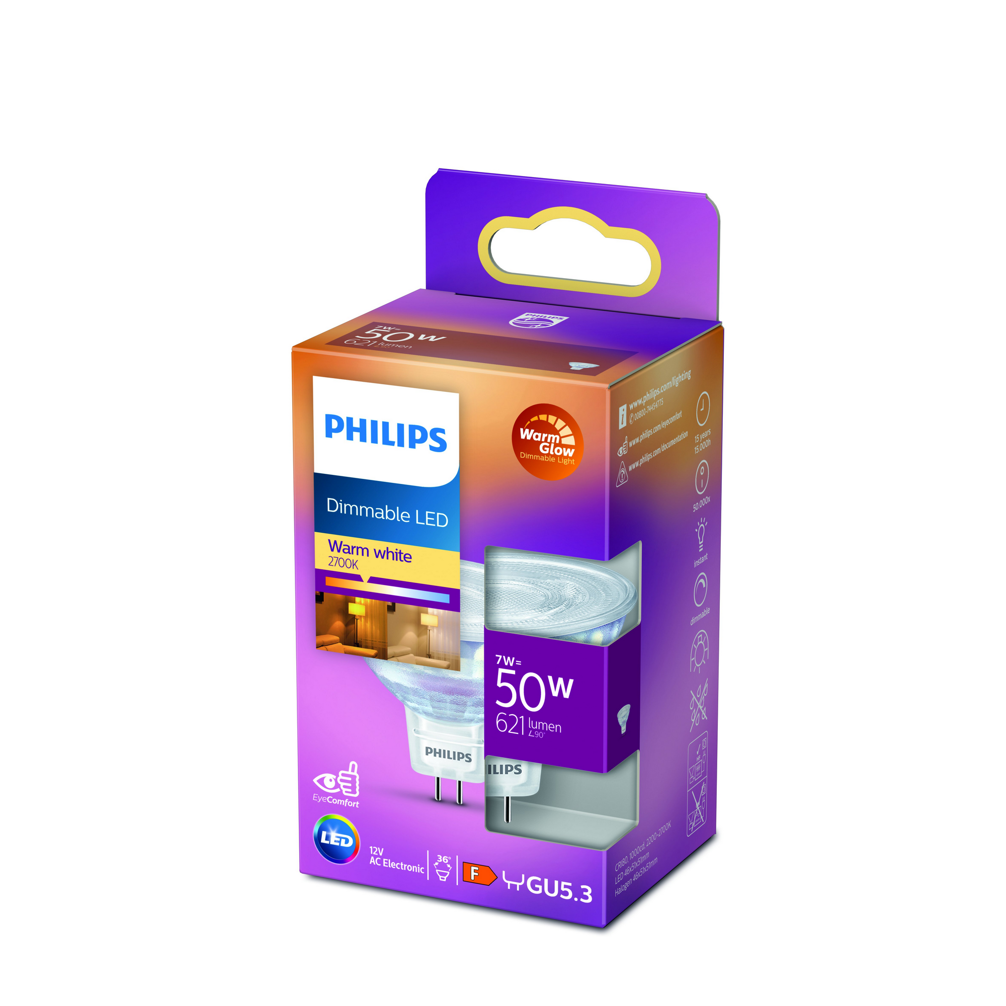 Philips LED-Leuchtmittel dimmbar Reflektor klar R7S 17,5 W 2460 lm warmweiß Bild 2