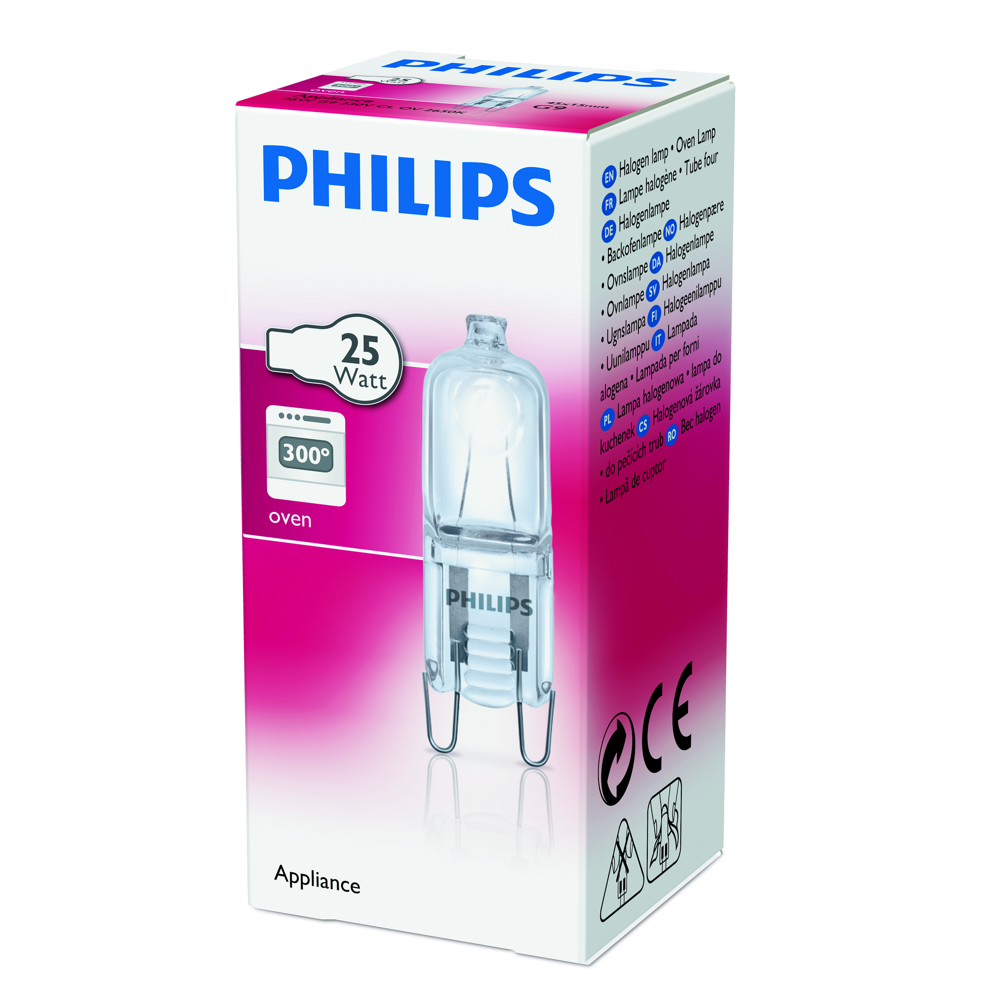 Philips Halogen-Backofenlampe dimmbar Brenner klar G9 25 W 260 lm warmweiß